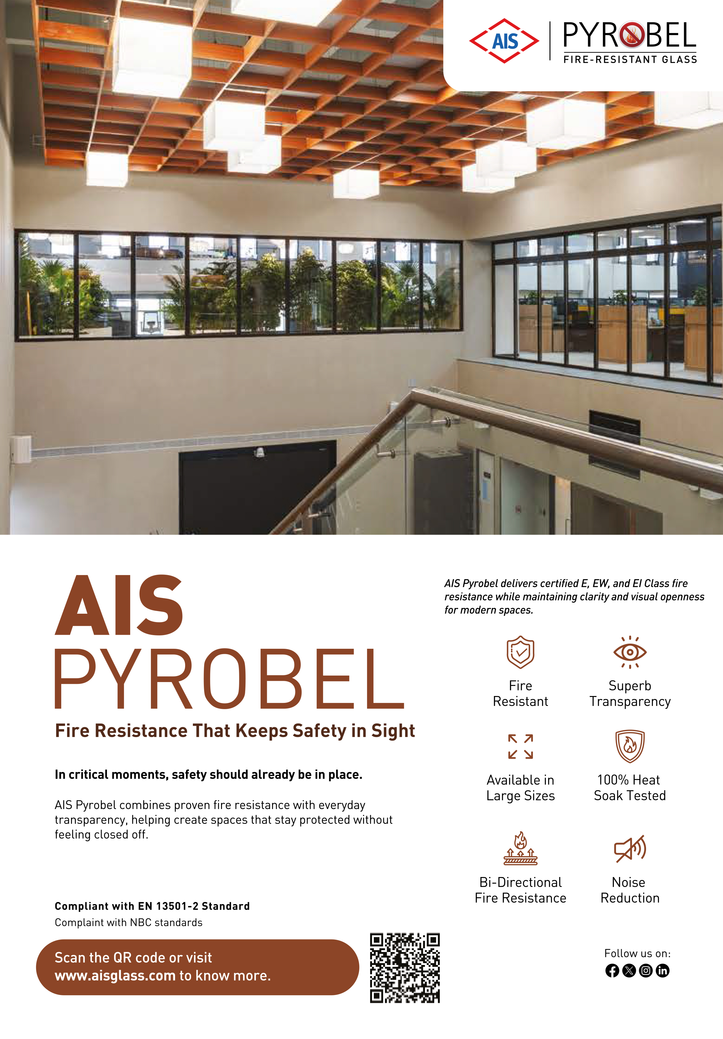 Pyrobel Fire Resistant Glass Advertisement