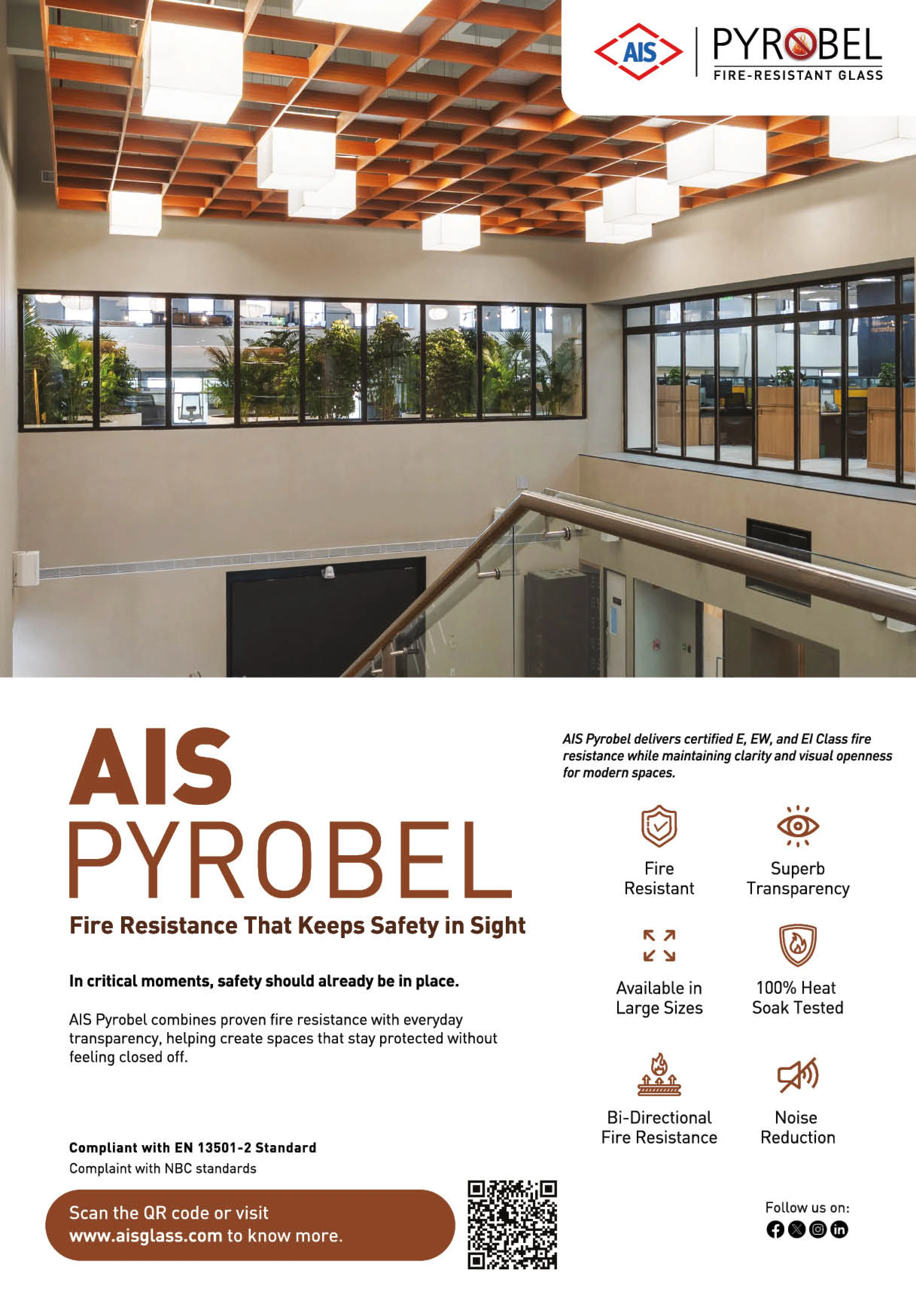 Pyrobel Fire Resistant Glass Advertisement