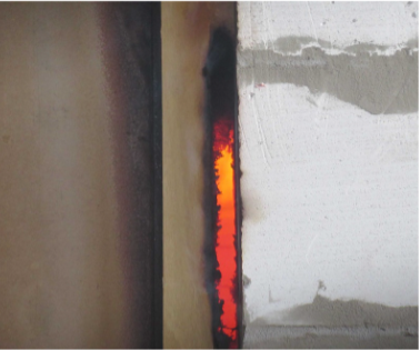 Failure at wooden door frame gap